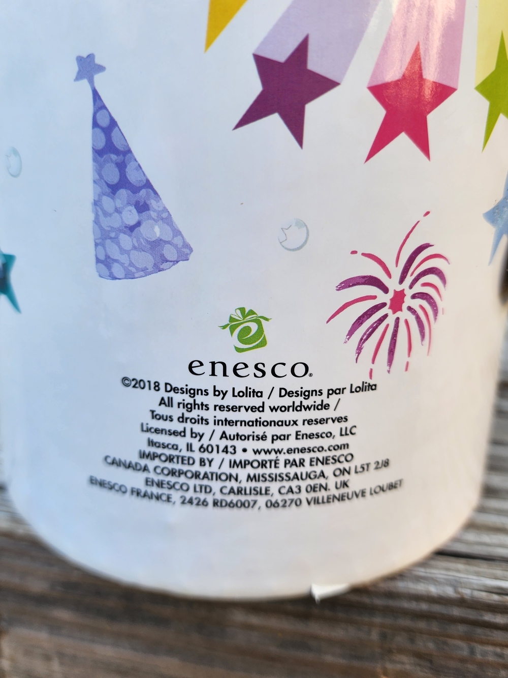 Lolita Multicolor Collectible 'Celebrate' Hand-Painted & Embellished Wine Glass - Picture 7 of 9